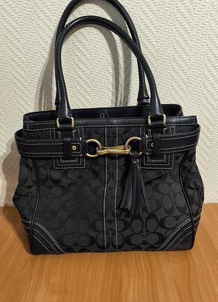 Coach винтажная монограммная женская сумка