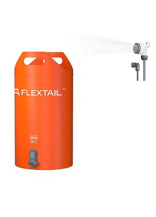 Душ портативный с емкостью и насосом flextail tiny shower bucket, 20л, оранжевый
