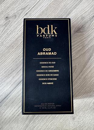 Парфумована вода bdk parfums oud abramad 100 мл, оригінал