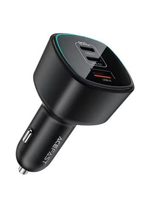 Зарядное устройство acefast 2xusb-c + 1xusb 200w car adapter (6974316285953)