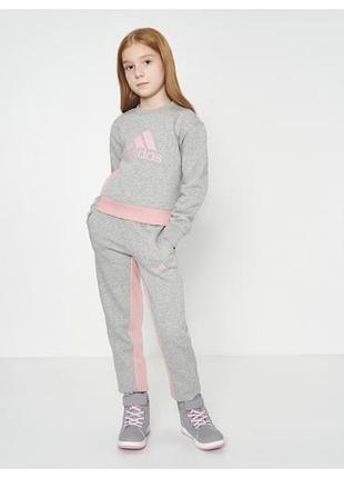 Теплий костюм світшот та спортивні штани з начосом від adidas оригінал 9-10 років (134-140)