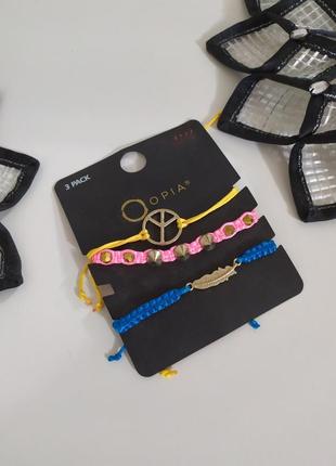 Набор летних браслетов мир peace opia primark jewellery
