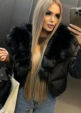 Шикарна зимова куртка зима з хутром
