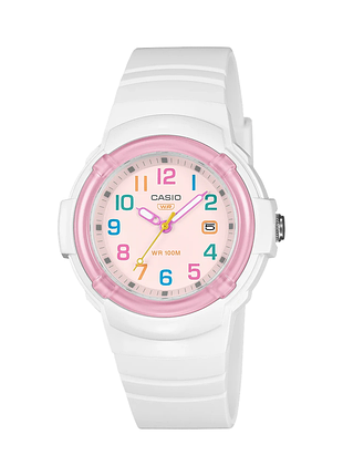 Casio lx-800h-7a1 жіночий годинник рожевий циферблат полімерний ремінець wr 100 м