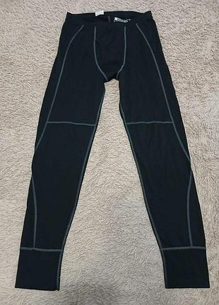 Термобілизна чоловіча mountain warehouse extreme чорні розмір m merino wool/polyester