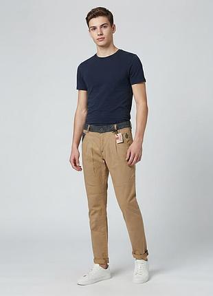 👖 ультрастильные подростковые брюки-чиносы в крутом комбинированном дизайне от street gang! (размер 42 / итальянский подростковый)
