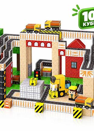 Магнитный конструктор minecraft строительная площадка 100 деталей для детей от 3 лет