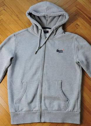 Зип-худи superdry мужское серое (оригинал)