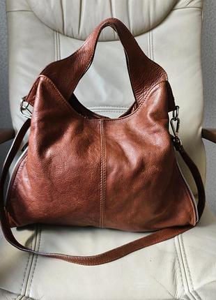 Сумка женская lavorazione artigianale real leather italyчерез плечо шоппер сумочка ручная работа
