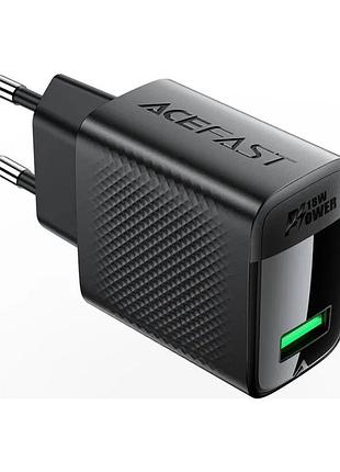 Зарядное устройство acefast usb 18w + cable usb to usb-c black (6974316280064)