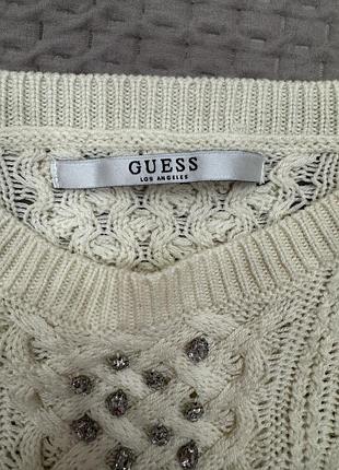 Светр жіночий guess молочний (m) 4