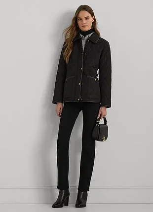 Ralph lauren women's quilted velboa-lined coat. куртка демисезон р m