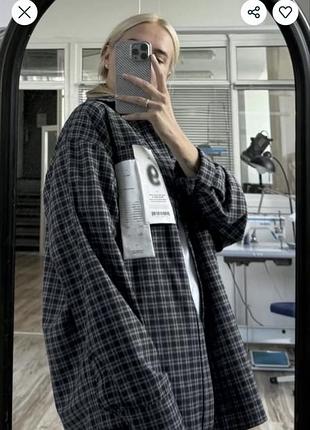 Ace сорочка у клітинку oversized рубашка в клетку