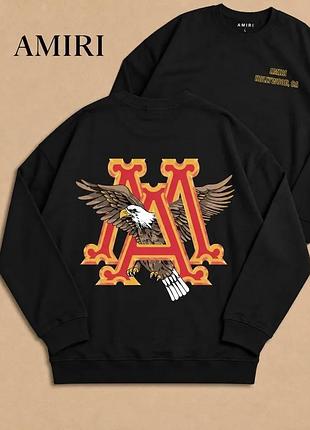 Унісекс чорний світшот amiri / світшот амірі