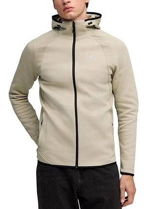 Толстовка чоловіча puma evostripe fz hoodie dk оливкова 69219061