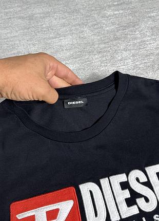 Чоловічий лонгслів diesel чорний 4