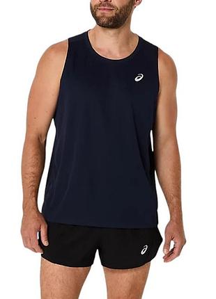 Майка мужская asics asics core singlet темно-синяя 2011d223-400