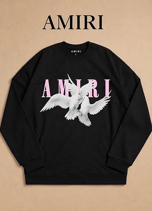 Унісекс чорний світшот amiri / світшот амірі