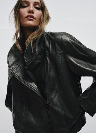 Сіра куртка косуха zara розмір m