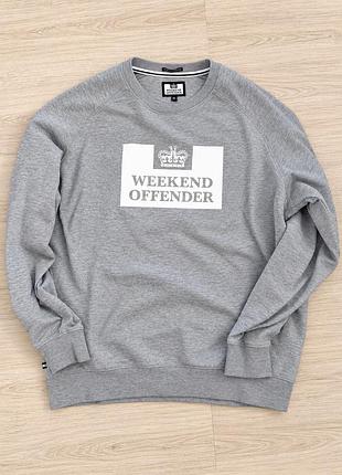 Світшот чоловічий weekend offender сірий базовий