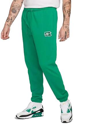 Брюки мужские nike m nk club ft cuff pant bolt зеленые