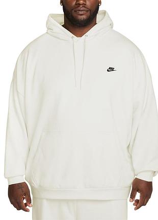 Толстовка чоловіча nike m nk club ft oversized po hdy біла