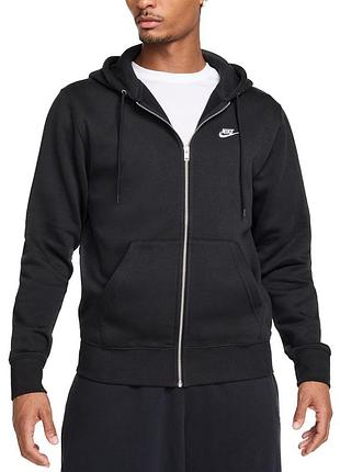 Толстовка чоловіча nike m nk club bb fz hoodie чорна