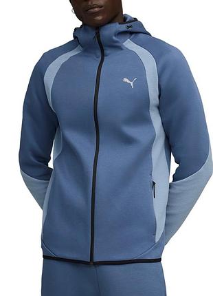 Толстовка чоловіча puma evostripe fz hoodie dk блакитна 68823180