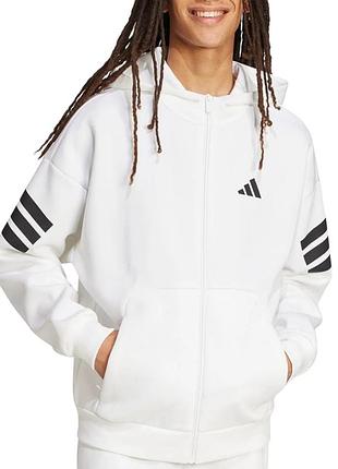 Мужская толстовка adidas m fi 3s fz белая