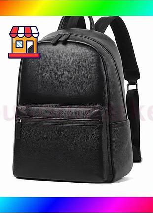 Bs чоловічий шкіряний рюкзак best mix tiding bag (30 х 41 х 12 см) з відділенням для ноутбука чорний bas77/n
