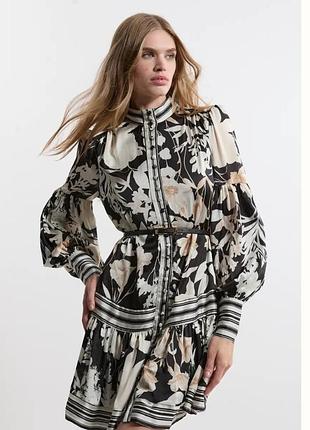 Коротка жіноча сукня karen millen з квітковим принтом, розмір 12