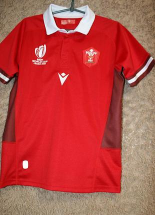 Регбойка поло сборной уельса macron wales rugby world cup изнарь 2023 размер s