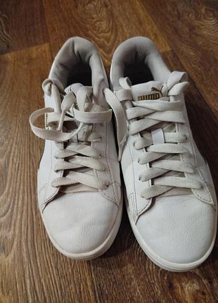Оригінальні шкіряні кеди / кросівки puma smash 3.0 l white розмір 37