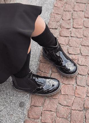 Черевики для дівчаток mini martens black, розмір 26 (16 см.)
