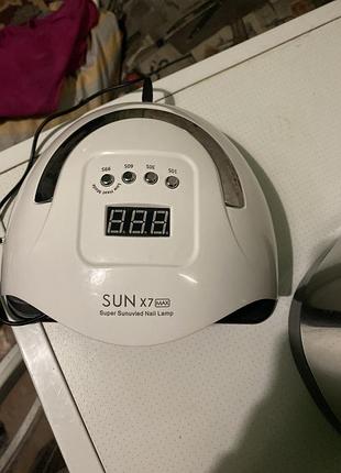 Лампа для манікюру sun x7 max uv/led