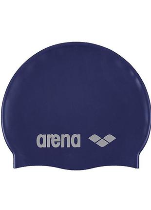 Шапочка для плавания arena classic silicone синяя