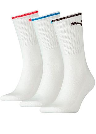 Шкарпетки (3 пари) puma sport crew stripe 3p білі 90794102