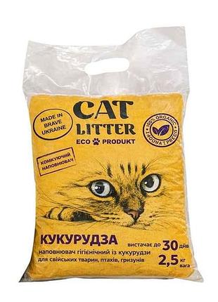 Наповнювач кукурудзяний 2,5кг без аромату (6л) тм cat litter