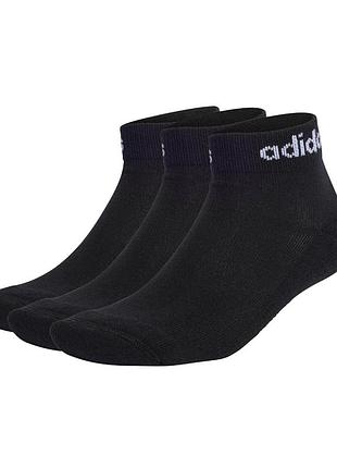 Шкарпетки adidas c lin ankle 3p чорні
