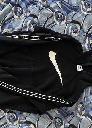 Кофта  nike чорна на блискавці з капюшоном