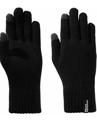 Рукавиці чоловічі jack wolfskin rib glove чорні