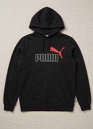 Чорне спортивне худі puma з яскравим логотипом розмір s/m