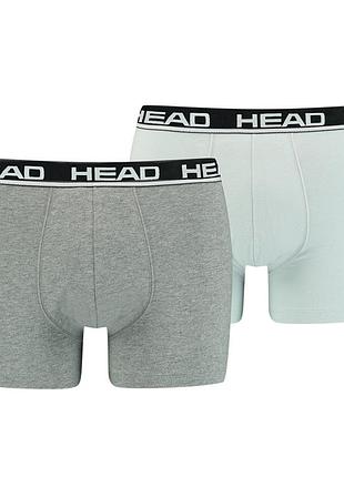 Боксери чоловічі head basic boxer 2p сірі 701202741012