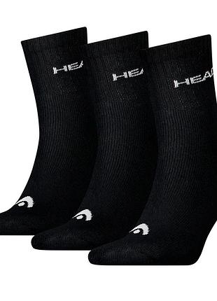 Носки head short crew 3p unisex чорні 701213457200