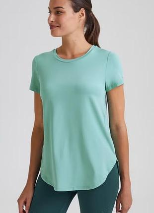 Спортивна швидкосохнуща жіноча футболка souluxe light teal (m)