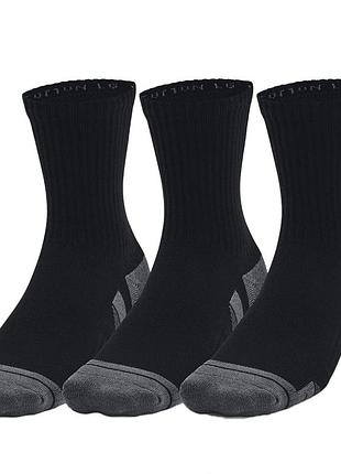 Шкарпетки  under armour ua performance cotton 3p mid чорні