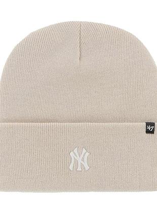 Шапка 47 brand new york yankees base runner бежева brnck17ace-bn