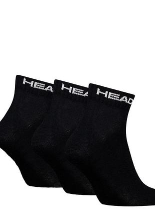 Шкарпетки head all sports quarter чорні 701229010001