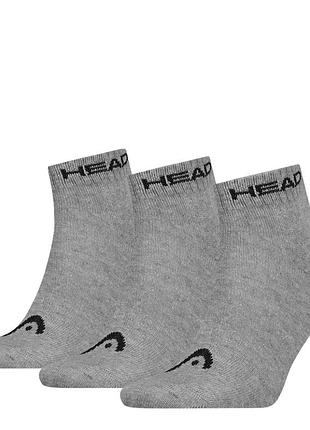 Шкарпетки head all sports quarter сірі 701229010004