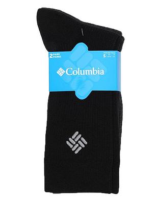 Шкарпетки columbia ribbed crew dc чорні s7019481-blkgrey